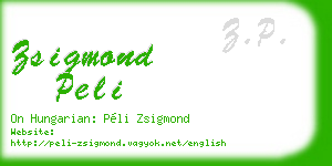 zsigmond peli business card
